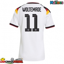 Camisa de Futebol Alemanha Nick Woltemade #11 Equipamento Principal Mulheres Mundo 2026 Manga Curta